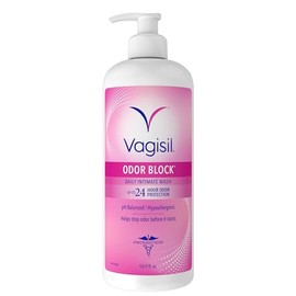 Vagisil Feminine Wash for Intimate Area Hygiene, Odor Block, Gynecologist Tested, Hypoallergenic, 16.9 oz with Pump