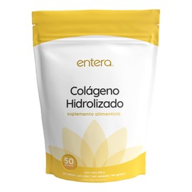 Entera | Colágeno Hidrolizado Puro 500g, Péptidos de Colágeno Tipo I y III, Suplemento Alimenticio, Sin Sabor, Sin Azúcar, Fácil de Mezclar, Incluye Medida Dosificadora, Libre de Gluten