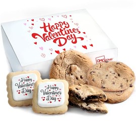 Care package Gift Basket Sending Love Hugs Cookie Chocolate Chip Cookies Fudge Filled For Men Women Kids | INDIVIDUALLY WRAPPED | Large Cookies | (Valentine's Day)