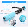 Yeanifeana 4 Pack Mini Flashlights 9LED Waterproof, Rubber Coated Glow