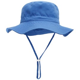 Malaxlx Unisex Baby Sun Hat Toddler Kids Fishing Hat Summer Hat Wide Brim Beach Hat for Girls Boys, royal, 0-6 months