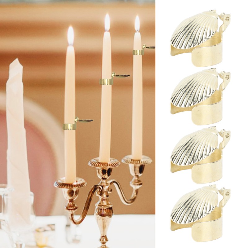 4Pcs Candle Snuffer Candle Extinguisher Metal Shell Pattern Automatic Candle