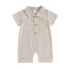 niceclould Baby Boy Vertical Striped Romper with Pockets One Piece
