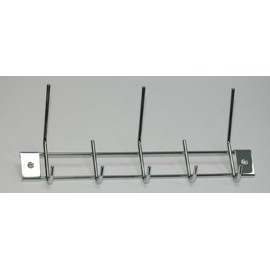 Stahl Wardrobe Rail with 5 Hooks Shiny Chrome