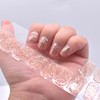 LIFOOST Glitter Gel Nail Strips Fully Cured Gold Sequins Nail