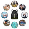 Fadcaer Drawstring Backpack Sports Gym Bag,Printed Gym Drawstring Bag with