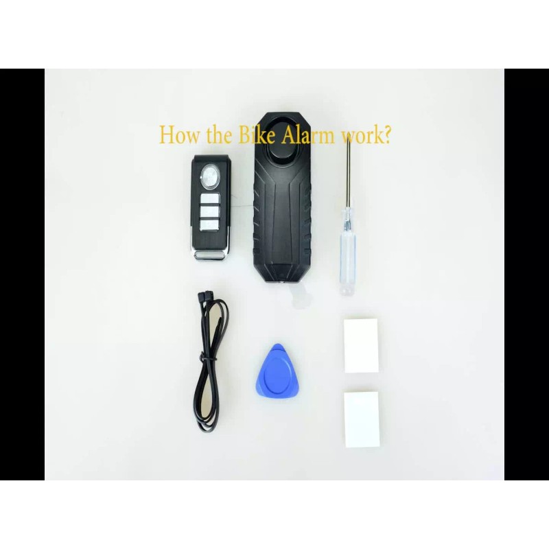 besttechtrading Bike Alarm with Remote Wireless Anti-Theft Vibration Security System