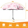 WSZYNDF Pink Bow Pattern Umbrella, Small Travel Compact Automatic Folding