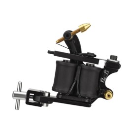 BAMTTOO Coil Tattoo Machine Gun 10 Wraps Alloy Tattoo Coils Machine Liner Shader Guns for Tattoo Artists Beginners (Black)