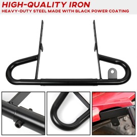 SAUTVS Rear Wide Grab Bar Bumper Assembly Kit for Yamaha Raptor 700 2006-2024, Black Aluminum Rear Bumper Compatible with Yamaha Raptor 700 / 700R 2006-2024 Accessories