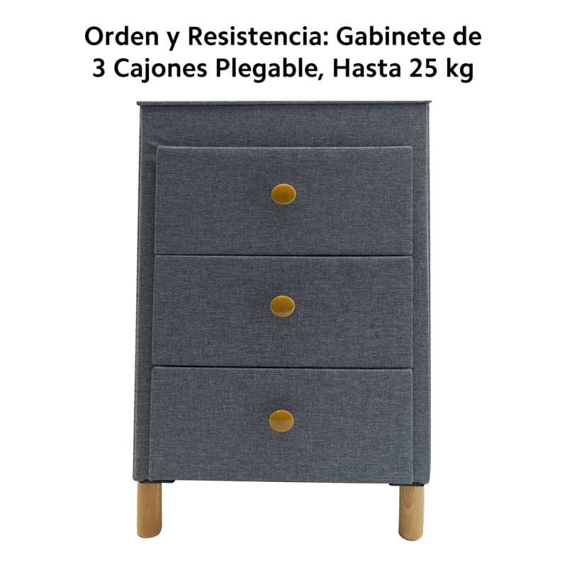 OUO Cajonera Plegable Buró De 3 Cajones Almacenadora 48*32*80cm