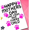 Mother's Day Card From Furry Child, Dog, Cat Mothers Day