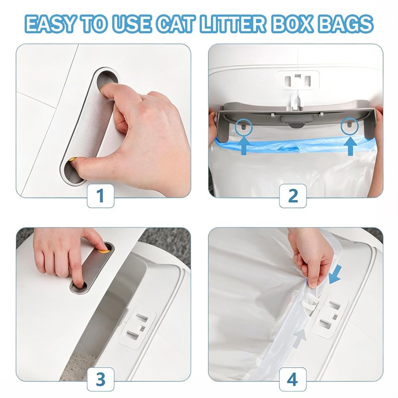 75PCS Cat Litter Bags for Self Cleaning Cat Litter Tray,