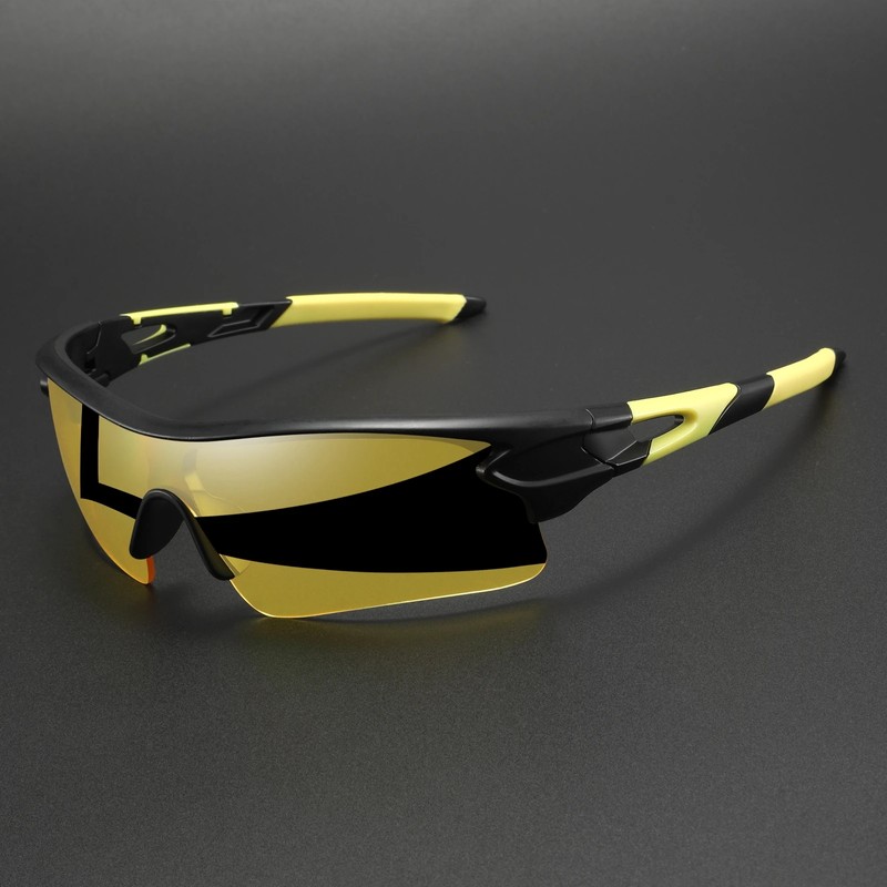 UV400 Polarized Sports Sunglasses for Cycling – Lightweight Wraparound Eyewear