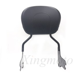 AfterMokit Replacement Passenger Backrest for Harley Electra Glide 1997-2008 Road Glide 1998-2008 Road King 1997-2008 Street Glide 2006-2008 Black Detachable Upright Sissy Bar with Skull Bracket