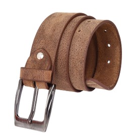 SHADOW DANCE UK - Leather Belts for Men - 100% Full Grain Cow Hide - Classic Mens Leather Black & Brown Belt for Jeans - Rustic Embossed Buckle - Ideal Gifts for Men (Rustic, 28-33)