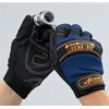 ATOM Synthetic Leather Gloves, Mechanic Gloves, Navy, LL Size 2091