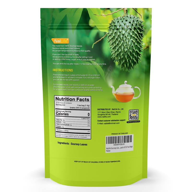 NalLife Soursop Leaves Tea pack of 30 Tea Bags