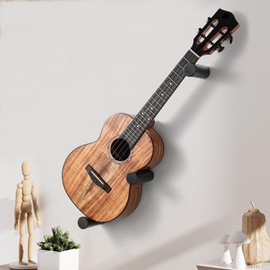 DAZZLIFE Ukulele Horizontal Hangers for Wall Wooden Wall Mount (Black)