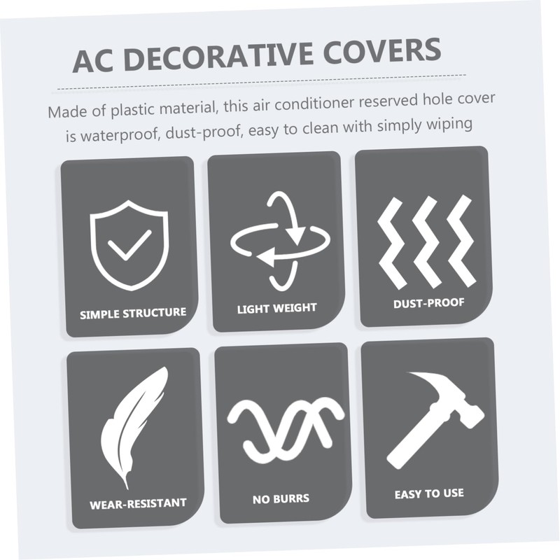 LIFKOME 10 Hole Decorative Covers Air Conditioner Vent Caps Louvre