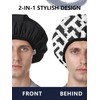Years calm Men Shower Cap Reusable Waterproof, Dual-Layer Design, Double-Sided