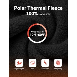 BALEAF Women's Fleece Jacket Full Zip Hooded Thermal Polar Fleece with Pockets Lightweight Soft Winter Coats Black M