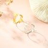 kkjoy Stainless Steel Five Flower Ring Adjustable Open Finger Rings
