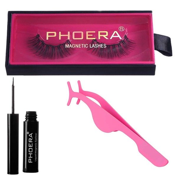 Magnetic Eyelashes [Premium Quality] False Eyelashes Kit by PHOERA No