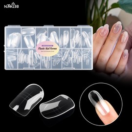 NMKL38 150PCS Dual Nail Forms 12 Sizes Extension Poly Nail Gel Full Cover Nail Molds With Scale Nail Art Design for Salon DIY at Home