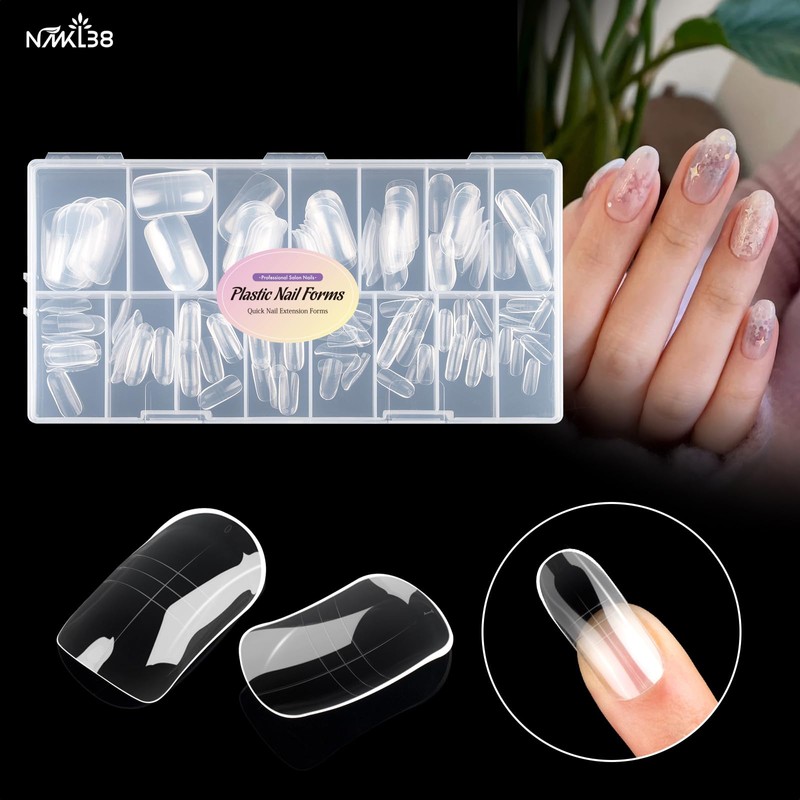 NMKL38 150PCS Dual Nail Forms 12 Sizes Extension Poly Nail