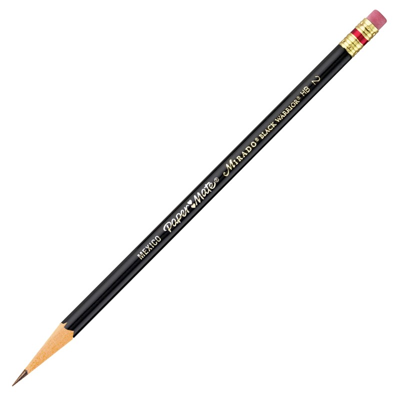 Paper Mate Mirado Black Warrior Wood Case Pencils, HB #2,