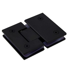 MGAYTYOAG Glass Door Bathroom Stainless Steel Wall Mounted Black Glass Shower Door Hinge 180 Degrees Hinges