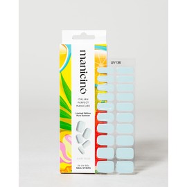 Manicino UV Nail Wraps - Durable Gel Stickers for Effortless DIY Salon Feel Manicure at Home or on the Go (Baby Blue, Standard)