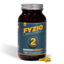 FYZIO Nr.2 ABWEHRKONZEPT mit Kurkuma, MSM, Ingwer, Piperin, Bromelain, Papain, Vitamin C und Weidenrindenextrakt | Kapseln | pflanzliche Inflammation Intensivkur ohne chemische Entzündungshemmer