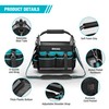 DURATECH 12 Inch Tool Tote with Waterproof Hard Bottom, Electrician