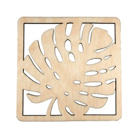 CHIC&CHARM Set of 8 Wooden Leaf Shaped Coasters - Perfect Decoration for Nature Lovers