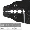 IWISS Coaxial Cable BNC Dedicated Crimping Tool Ratchet Type HS-05H