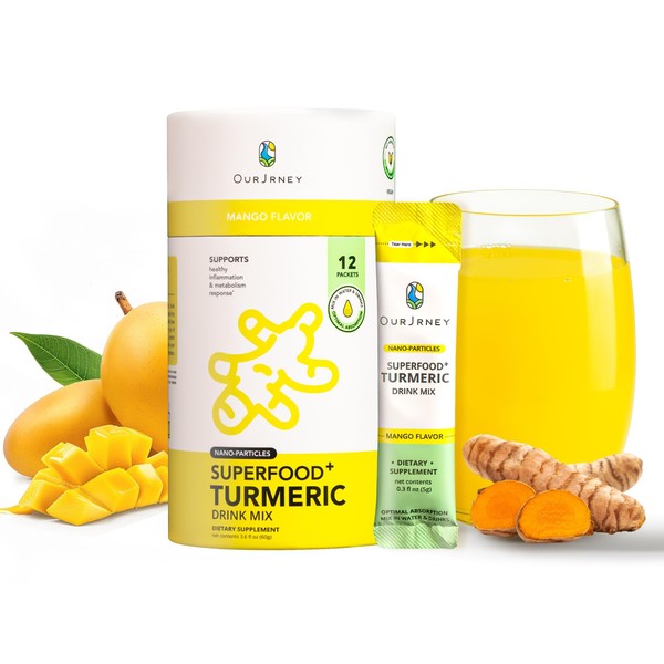 OurJrney Nano Turmeric Curcumin Drink Golden Juice Powder–35x High Absorption