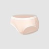 JAJU [JAJU] Women Modal Rib Hip Hugger Panties 3-Pack_Beige