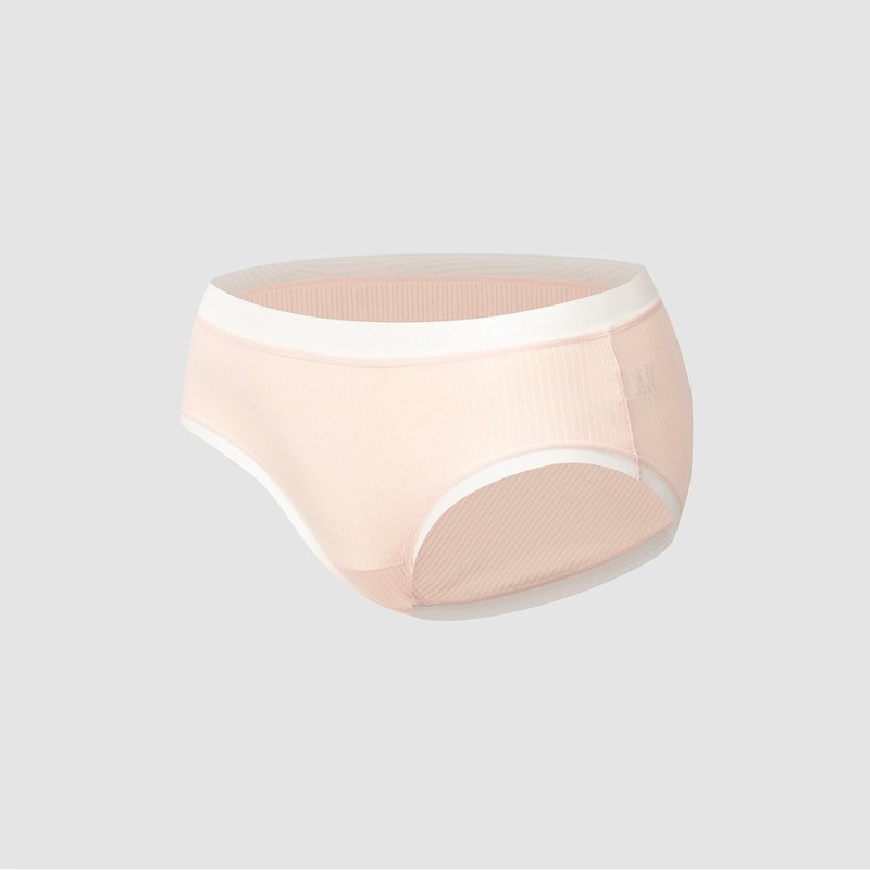 JAJU [JAJU] Women Modal Rib Hip Hugger Panties 3-Pack_Beige