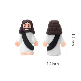 Nayalba Mini Jesus Figures Gifts for Religious Party Favors Sunday School Baptism Easter Egg Stuffers Church Christmas Activities Nativity Set Hide and Seek Games (30, Multicolor)