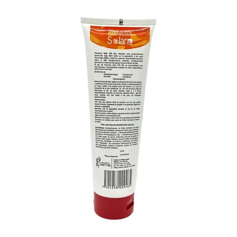 Protector Solar Facial Corporal Fps Uva Uvb Serral 125g