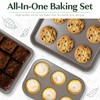 Goodful All-In-One Nonstick Bakeware Set, Stackable and Space Saving Design