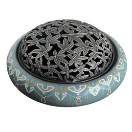 TAIYOU Vintage Incense Burner Ceramic Incense Holder for Sticks Insence Burner Bowl Incense Stick Holder for Cone Coil Desktop Decoration Yoga Meditation Office Home Decor Coffee Shop Blue