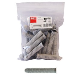 TOX 13 x 100 mm, Sleeve Plus Sieve Sleeve, Accessories for Safe Processing, Composite Mortar in Perforated and Chamber Stone, Registered in Approvals for Liquix, Pack of 20 in Bag, 08460061, Grey