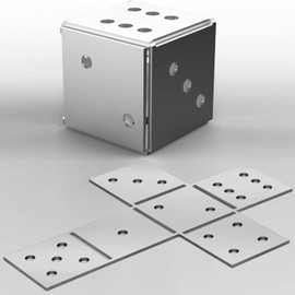 Welding Practice Dice Kit, 4cm Hollow Cubic Structure, Steel Fabrication Training Plates, DIY Assembly