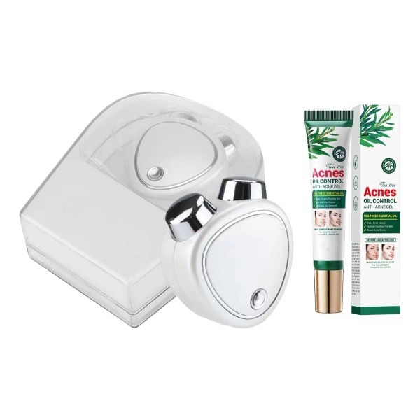 Tonificador facial microcorrientes + gel conductor 3×20 ml blanco, reafirma