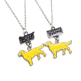 Mummumi Best Friend Necklaces, Friendship Lovely Pet Dogs Pendant Fashion Dogs Set Metal Necklace for Valentine's Day Present Birthday Christmas(Pug,Tidy,Bichon Frise,Schnauzer,Husky)
