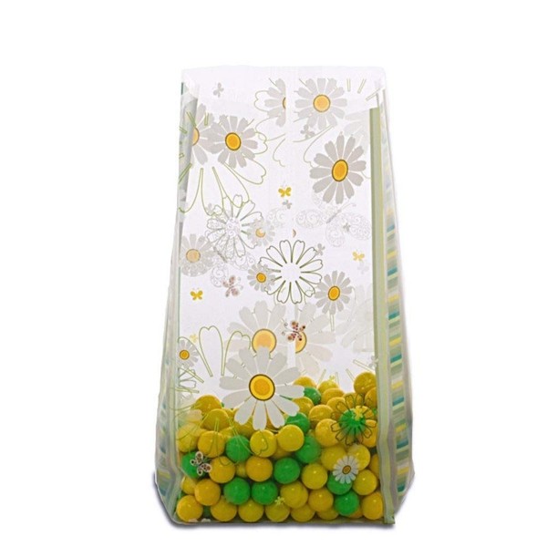 Daisies And Butterflies Cello Party Bags - 7.5x3.5x2in. (100)
