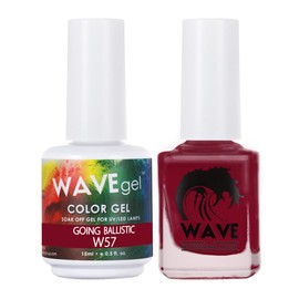 WAVEGEL Soak-Off Gel & Nail Lacquer Matching Duo Set - Simplicity Collection - #W57 Going Ballistic I 0.5 Oz
